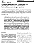 Cover page: Comparative metagenomic, phylogenetic and physiological analyses of soil microbial communities across nitrogen gradients