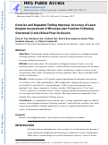 Cover page: Exercise and Repeated Testing Improves Accuracy of Laser Doppler Assessment of Microvascular Function Following Shortened (1‐minute) Blood Flow Occlusion