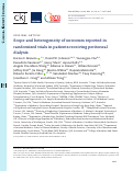 Cover page: Scope and heterogeneity of outcomes reported in randomized trials in patients receiving peritoneal dialysis