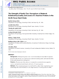 Cover page: The Strength of Family Ties: Perceptions of Network Relationship Quality and Levels of C-Reactive Proteins in the North Texas Heart Study