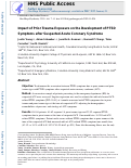 Cover page: Impact of prior trauma exposure on the development of PTSD symptoms after suspected acute coronary syndrome