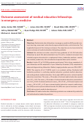 Cover page: Outcome assessment of medical education fellowships in emergency medicine.