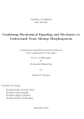 Cover page: Combining Biochemical Signaling and Mechanics to Understand Yeast Mating Morphogenesis