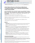 Cover page: A pilot study of stored low titer group O whole blood + component therapy versus component therapy only for civilian trauma patients