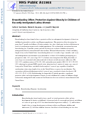 Cover page: Breastfeeding Offers Protection Against Obesity in Children of Recently Immigrated Latina Women