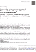 Cover page: Deep mining heterogeneous networks of biomedical linked data to predict novel drug–target associations