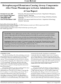 Cover page: Retropharyngeal Hematoma Causing Airway Compromise After Tissue Plasminogen Activator Administration:  A Case Report