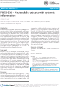 Cover page: PW03-036 – Neutrophilic urticaria with systemic inflammation