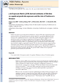 Cover page: Job Exposure Matrix (JEM)-Derived Estimates of Lifetime Occupational Pesticide Exposure and the Risk of Parkinson's Disease