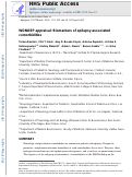 Cover page: WONOEP appraisal: Biomarkers of epilepsy-associated comorbidities.