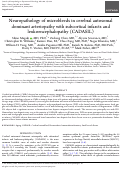 Cover page: Neuropathology of microbleeds in cerebral autosomal dominant arteriopathy with subcortical infarcts and leukoencephalopathy (CADASIL).