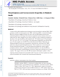 Cover page: Threat vigilance and socioeconomic disparities in metabolic health.