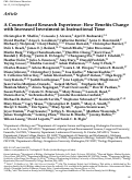 Cover page: A Course-Based Research Experience: How Benefits Change with Increased Investment in Instructional Time