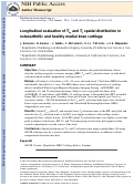 Cover page: Longitudinal evaluation of T1ρ and T2 spatial distribution in osteoarthritic and healthy medial knee cartilage