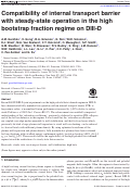 Cover page: Compatibility of internal transport barrier with steady-state operation in the high bootstrap fraction regime on DIII-D