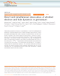 Cover page: Direct and simultaneous observation of ultrafast electron and hole dynamics in germanium