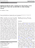 Cover page: Digging beneath the surface: incipient nest characteristics across three species of harvester ant that differ in colony founding strategy