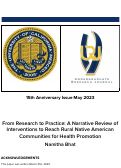 Cover page: From Research to Practice: A Narrative Review of Interventions to Reach Rural Native American Communities for Health Promotion