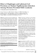 Cover page: Effect of Diaphragm and Lubricant Gel Provision on Human Papillomavirus Infection Among Women Provided With Condoms