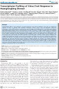 Cover page: Transcriptome Profiling of Citrus Fruit Response to Huanglongbing Disease