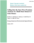 Cover page: Selling Into the Sun: Price Premium Analysis of a Multi-State Dataset of Solar Homes