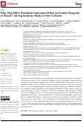 Cover page: Why Did ZIKV Perinatal Outcomes Differ in Distinct Regions of Brazil? An Exploratory Study of Two Cohorts