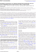 Cover page: Examining Lead Exposures in California through State-Issued Health Alerts for Food Contamination and an Exposure-Based Candy Testing Program