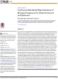 Cover page: Continuous Distributed Representation of Biological Sequences for Deep Proteomics and Genomics