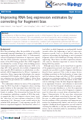 Cover page: Improving RNA-Seq expression estimates by correcting for fragment bias