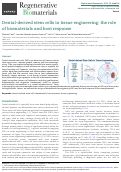 Cover page: Dental-derived stem cells in tissue engineering: the role of biomaterials and host response.