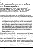 Cover page: Single-cell strand sequencing of a macaque genome reveals multiple nested inversions and breakpoint reuse during primate evolution