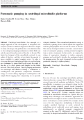 Cover page: Pneumatic pumping in centrifugal microfluidic platforms