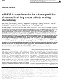 Cover page: miR-638 is a new biomarker for outcome prediction of non-small cell lung cancer patients receiving chemotherapy