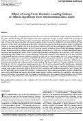 Cover page: Effect of Long-Term Osmotic Loading Culture on Matrix Synthesis from Intervertebral Disc Cells
