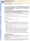 Cover page: Association of Relatively Low Serum Parathyroid Hormone With Malnutrition-Inflammation Complex and Survival in Maintenance Hemodialysis Patients