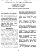 Cover page: Estimating Semantic Transparency of Constituents of English Compounds and Two-Character Chinese Words using Latent Semantic Analysis