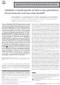 Cover page: Heritability of apolipoprotein (a) traits in two-generational African-American and Caucasian families[S]