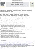 Cover page: Assessing the uncertainties of model estimates of primary productivity in the tropical Pacific Ocean