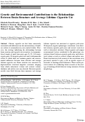 Cover page: Genetic and Environmental Contributions to the Relationships Between Brain Structure and Average Lifetime Cigarette Use