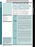 Cover page: Bone Remodeling after MR Imaging–guided High-Intensity Focused Ultrasound Ablation: Evaluation with MR Imaging, CT, Na18F-PET, and Histopathologic Examination in a Swine Model