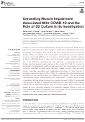 Cover page: Unraveling Muscle Impairment Associated With COVID-19 and the Role of 3D Culture in Its Investigation