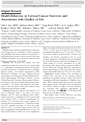 Cover page: Health Behaviors in Cervical Cancer Survivors and Associations with Quality of Life