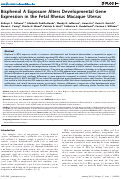 Cover page: Bisphenol A Exposure Alters Developmental Gene Expression in the Fetal Rhesus Macaque Uterus