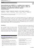 Cover page: Hypermethylated gene ANKDD1A is a candidate tumor suppressor that interacts with FIH1 and decreases HIF1α stability to inhibit cell autophagy in the glioblastoma multiforme hypoxia microenvironment