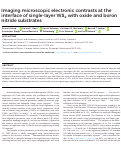 Cover page: Imaging microscopic electronic contrasts at the interface of single-layer WS2 with oxide and boron nitride substrates