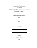 Cover page of Behavioral Realism of Plug-In Electric Vehicle Usage: Implications for Emission Benefits, Energy Consumption, and Policies