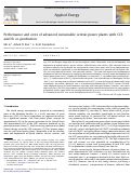 Cover page: Performance and costs of advanced sustainable central power plants with CCS and H2 co-production