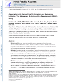 Cover page: Association of cyberbullying victimization and substance initiation: The Adolescent Brain Cognitive Development (ABCD) study