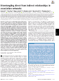 Cover page: Disentangling direct from indirect relationships in association networks