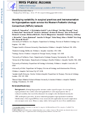 Cover page: Identifying variability in surgical practices and instrumentation for hypospadias repair across the Western Pediatric Urology Consortium (WPUC) network.